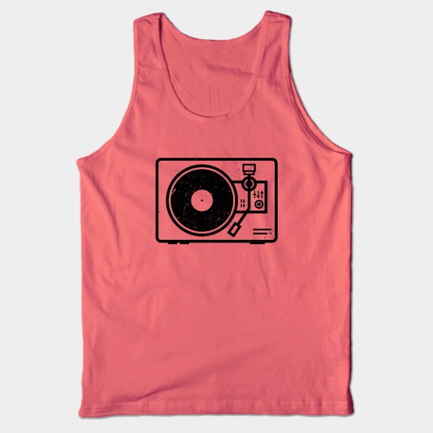 Record Player Tank Top by Thomas C Park